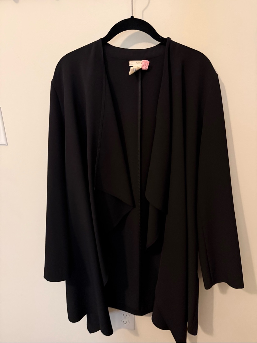 BCNU Women's Black Draped Blazer Size Medium